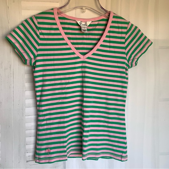 Lilly Pulitzer Tops - Lilly Pulitzer Striped V Neck Tee